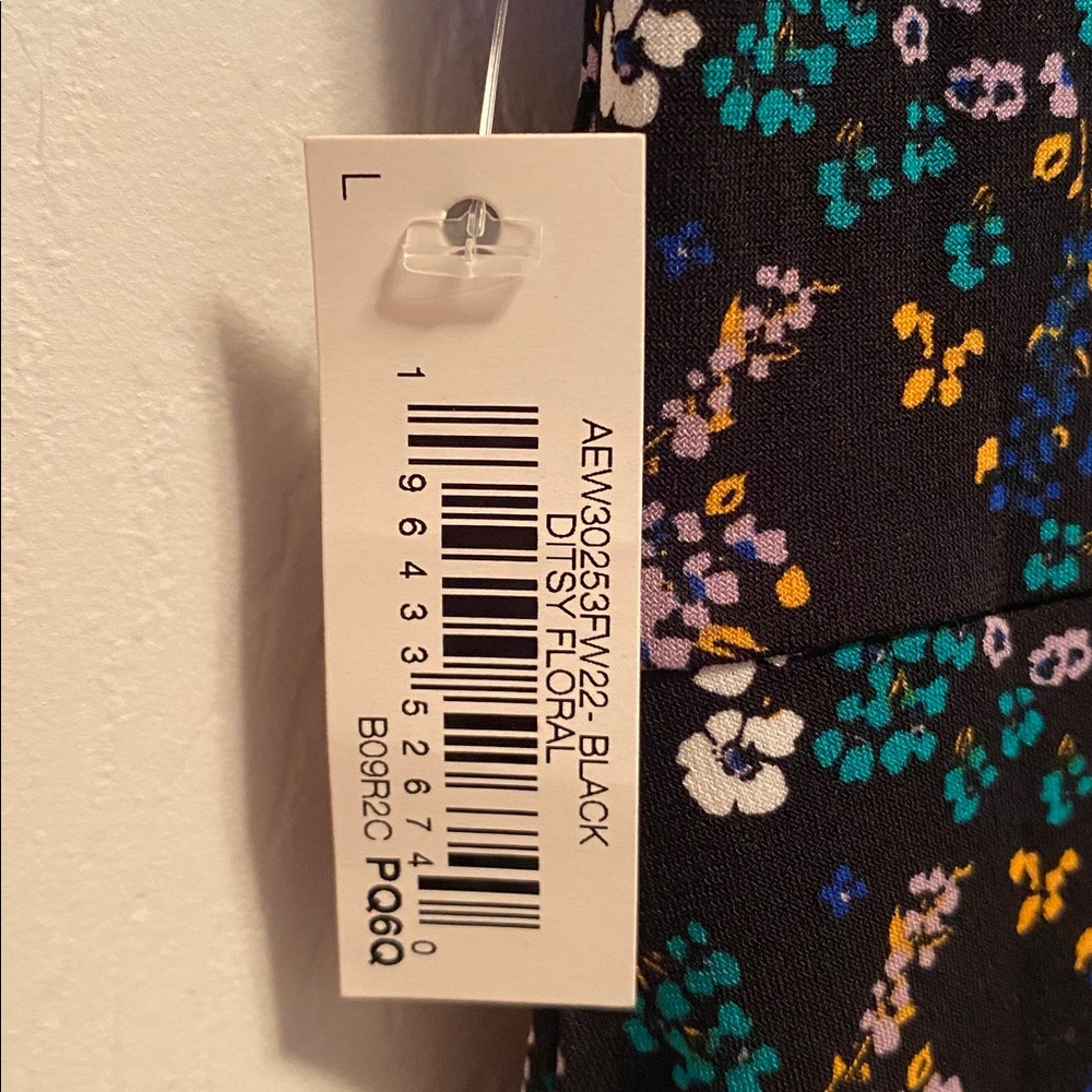 Amazon Essentials Black Floral Sleeveless Twist Neck Faux Wrap Dress…size L - Picture 6 of 6